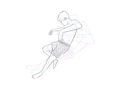 Gravity // Swimmer draw gravity illustration swimmer