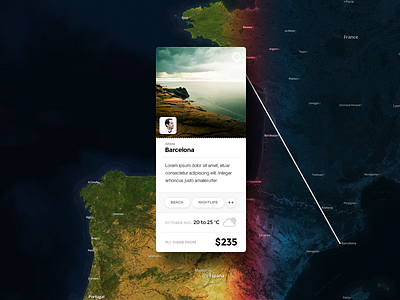 Map Results Card card context map profile satellite visualization