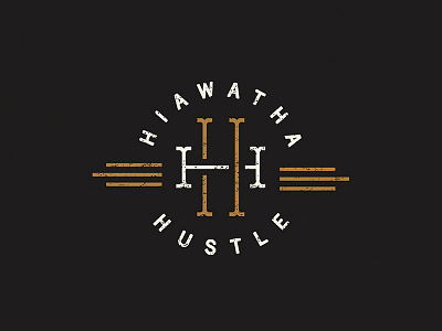 ArtCrank Poster Progress - Hiawatha Hustle artcrank bike biking hiawatha hustle illustration minnesota monogram poster typography