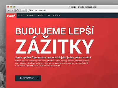 Triakis Web red triakis triangles ui web webdesign