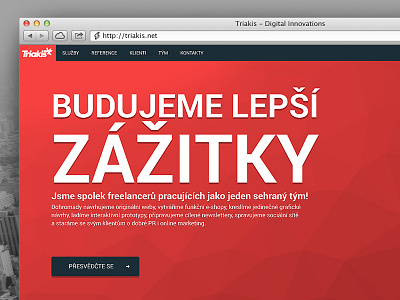 Triakis Web red triakis triangles ui web webdesign