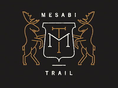 ArtCrank Poster Progress - Mesabi Trail artcrank bike biking crest illustration mesabi minnesota monogram moose poster shield trail