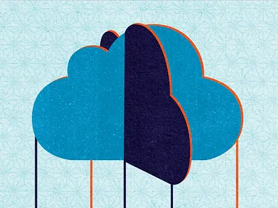 In The Cloud, Evolution SKF cloud cloud computing conceptual editorial illustration graphic illustration manufacturing mobile net technology web