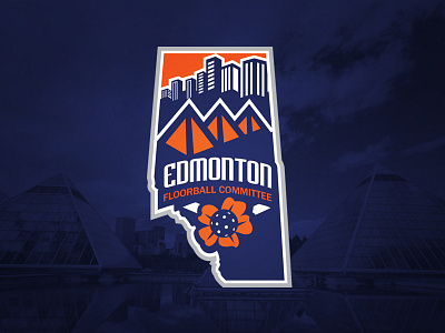 Edmonton Floorball Committee alberta branding committee edmonton floorball logo sport