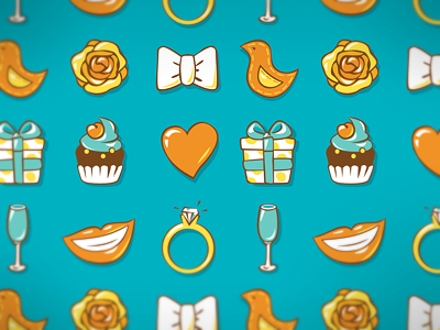 wedding cute pattern vector wedding