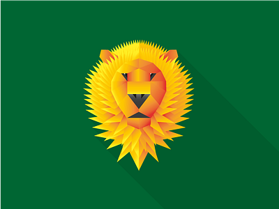 Wild Animals - lion geometry gradient lion shapes simple wild