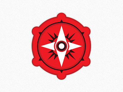 Adrenaline Travels compass geometry illustrator logo minimal purple red shapes travel vector white