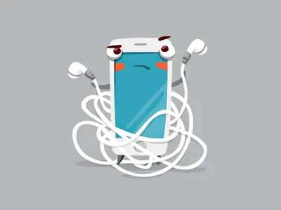 ooh character fun illustrarion iphone phone vector