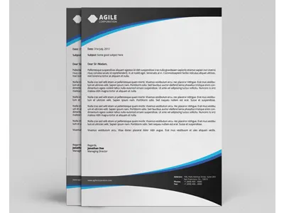 Corporate Letterhead Vol 1 corporate identity corporate letterhead corporate material corporate stationary graphic river letterhead psd template stationary writing pad