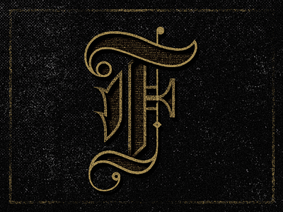 DropCap F blackletter dropcap grunge letter
