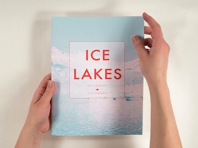 Ice Lakes design editorial magazine print spread