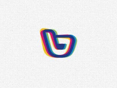 blurr 3d b blur blurred logo mark mobile simple type