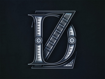 DZ - Denis Zhurov monogram custom lettering letters monogram type typography vector vintage