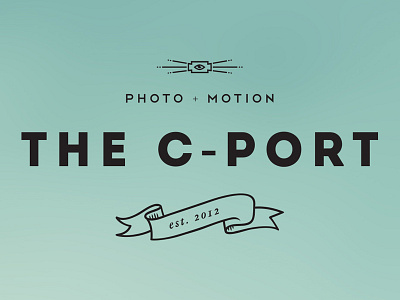 The C-Port Logo branding eye film icon logo motion nyc photo vector