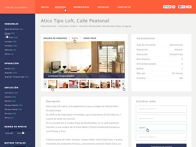 Real Estate app colorful designer desktop grid house mobile montevideo real estate search trend uruguay