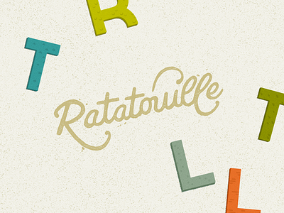 Ratatouille Logo app fridge handwriting lettering logo magnets mark ratatouille typography