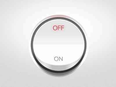 ON or OFF off on switch white