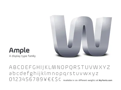 Ample - A display type family design font type typeface typography