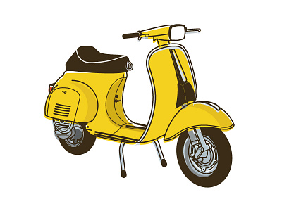 Vespa illustration italia piaggio vespa vintage