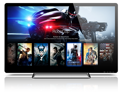 Top Movie Screen Mockup For New Apple TV apple apple tv ios movie new robocop tv tvos ui