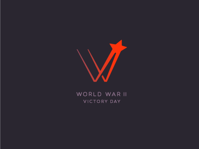 World War 2 Victory Day emblem logo logotype sign victory war world