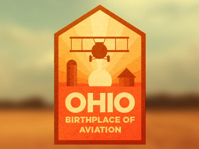 Ohio aviation badge graphic design illustration ohio states vector