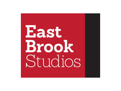 East Brook Studios Logo Concept art artists barn east brook studios icon new york slab serif square studios upstate new york