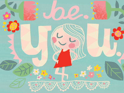 Just Be You lettering vector