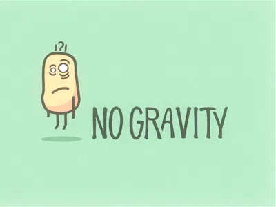 No Gravity character fun green vector wtf