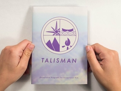 Talisman brochure design identity logo print