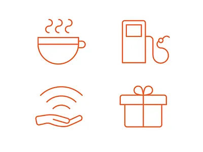 Karma Icons clear coffee gift icons minimalist outline simple wifi