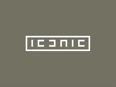 Iconic Attractions ID basic iconic identity logo shape based simple wordmark