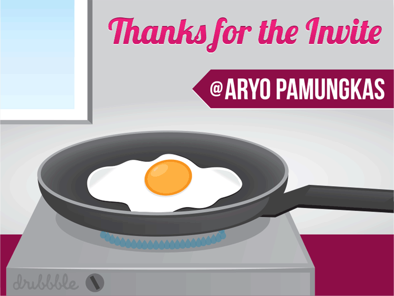 Dribbblegg debut egg first invitation shot thank you