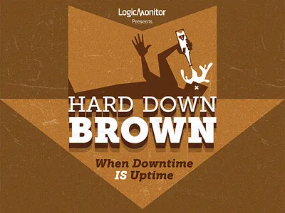 Hard Down Brown beer label homebrew typography