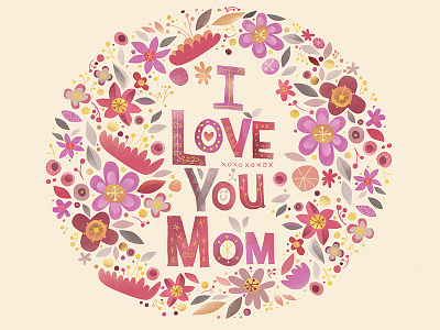 For Ma! illustration mothers day pattern