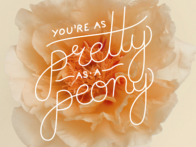 Peony handdrawn handlettering mothersday peony pretty type typography