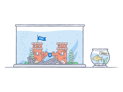 There's a Difference dropbox fish illustration slummin it tank