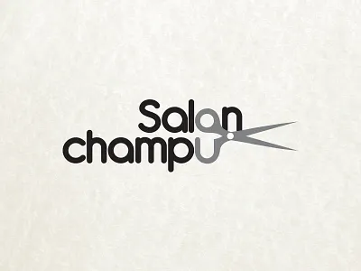 Salon champu logo brand logo salon scissors