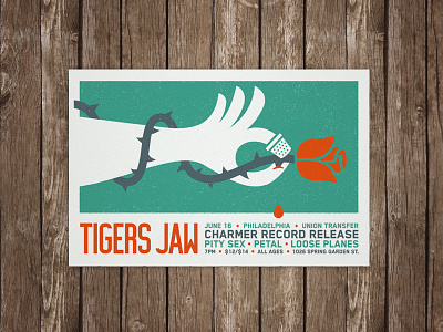 Tigers Jaw R2 band design gigposter illustration music poster