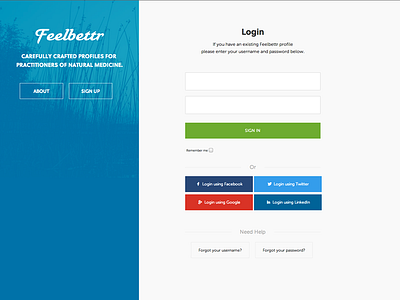 Feelbettr Login login social