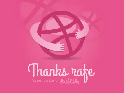 Thanx Rafe Goldberg dribbble first shot invite thanks