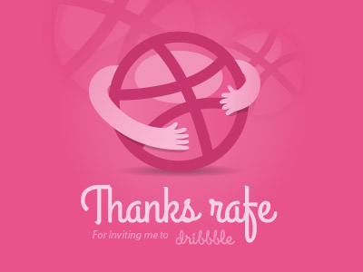 Thanx Rafe Goldberg dribbble first shot invite thanks