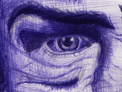 Look bic blue look man men portrait regard