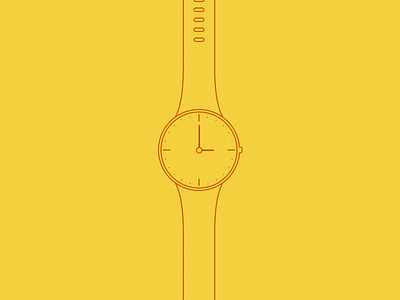 Watch flat icon outlined watch