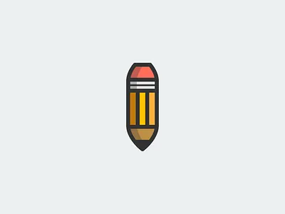 illustration branding design flat graphic icon identity illustration logo pencil simple vector yellow