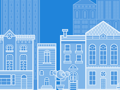 City Architecture Part II (WIP) architecture building city house illustration illustrator landscape simple