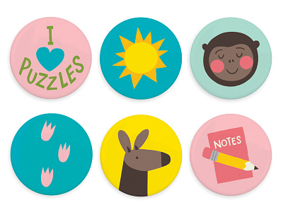 Murilla Gorilla Buttons buttons characters icons illustration promotional