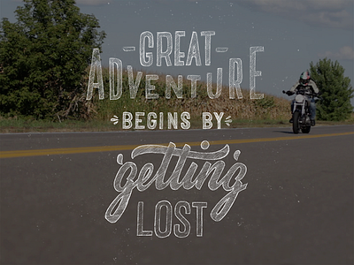 Great Adventure brush script ducati hand lettering lettering motorcycle script type vector