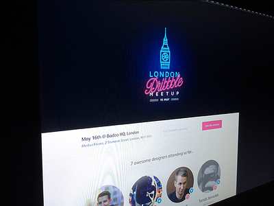 Dribbble Meetup @ Badoo HQ animation badoo bbq candy dribbble glow lights london meetup meetupshot neon uk