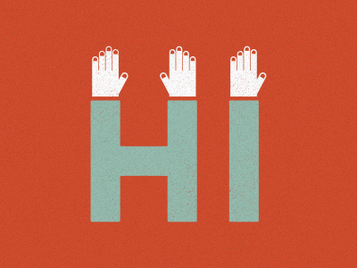 Hi Small hi illustration negativebear typography